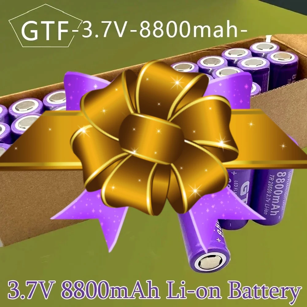 

GTF 26650 Battery 8800mAh 3.7V Li-ion Rechargeable Battery For LED Flashlight Torch