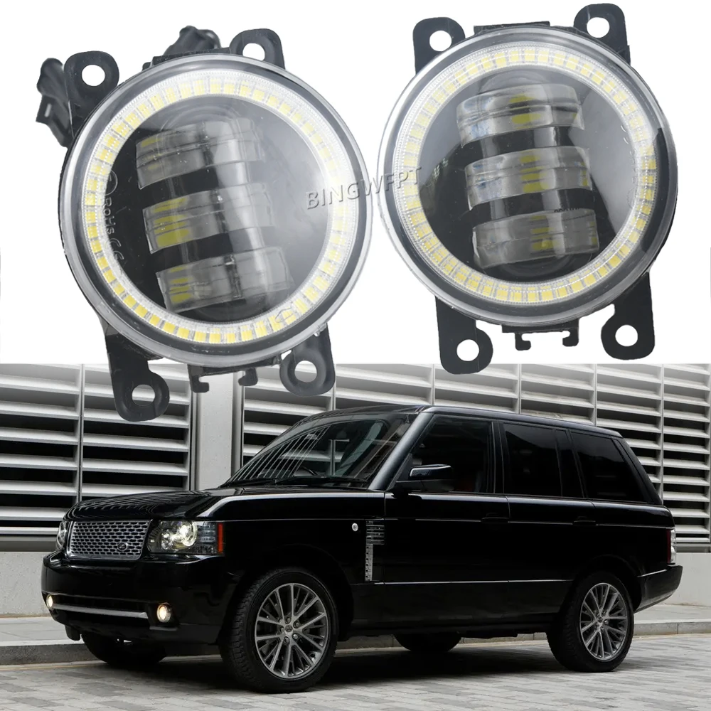 Pair Angel Eye Fog Lights For Land Rover Range Rover III L322 2010 2011 2012 Fog Lamp Headlights DRL