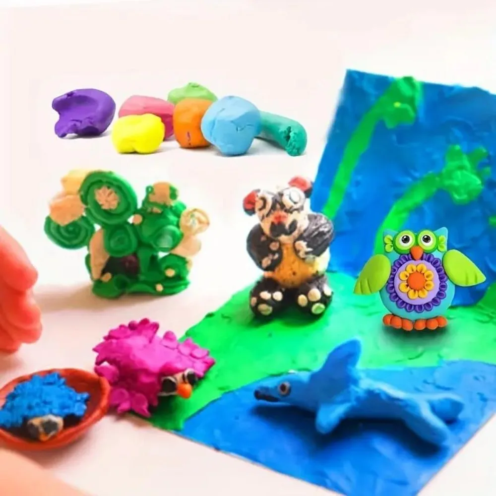 48 Colors Air Dry Clay Ultra Light And Air Dry Clay For Children Non-Toxic And Eco-Friendly Modeling Magic Clay With Tools image 4