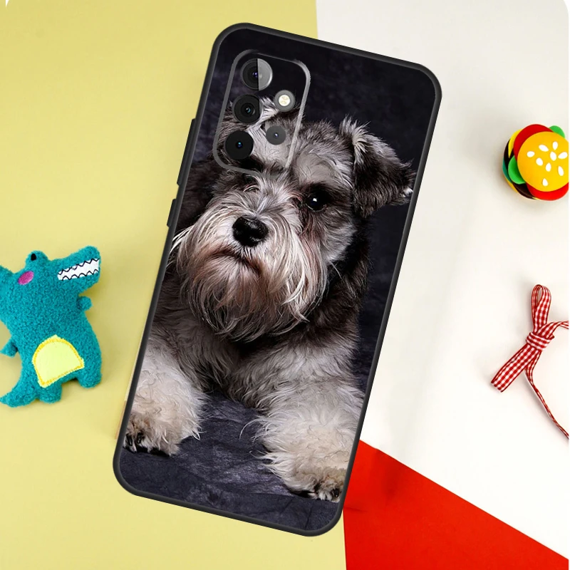 Schnauzer Puppy Dog Case For Samsung Galaxy A54 A34 A24 A14 A12 A22 A32 A42 A52 A72 A52S A51 A71 A13 A53 Cover