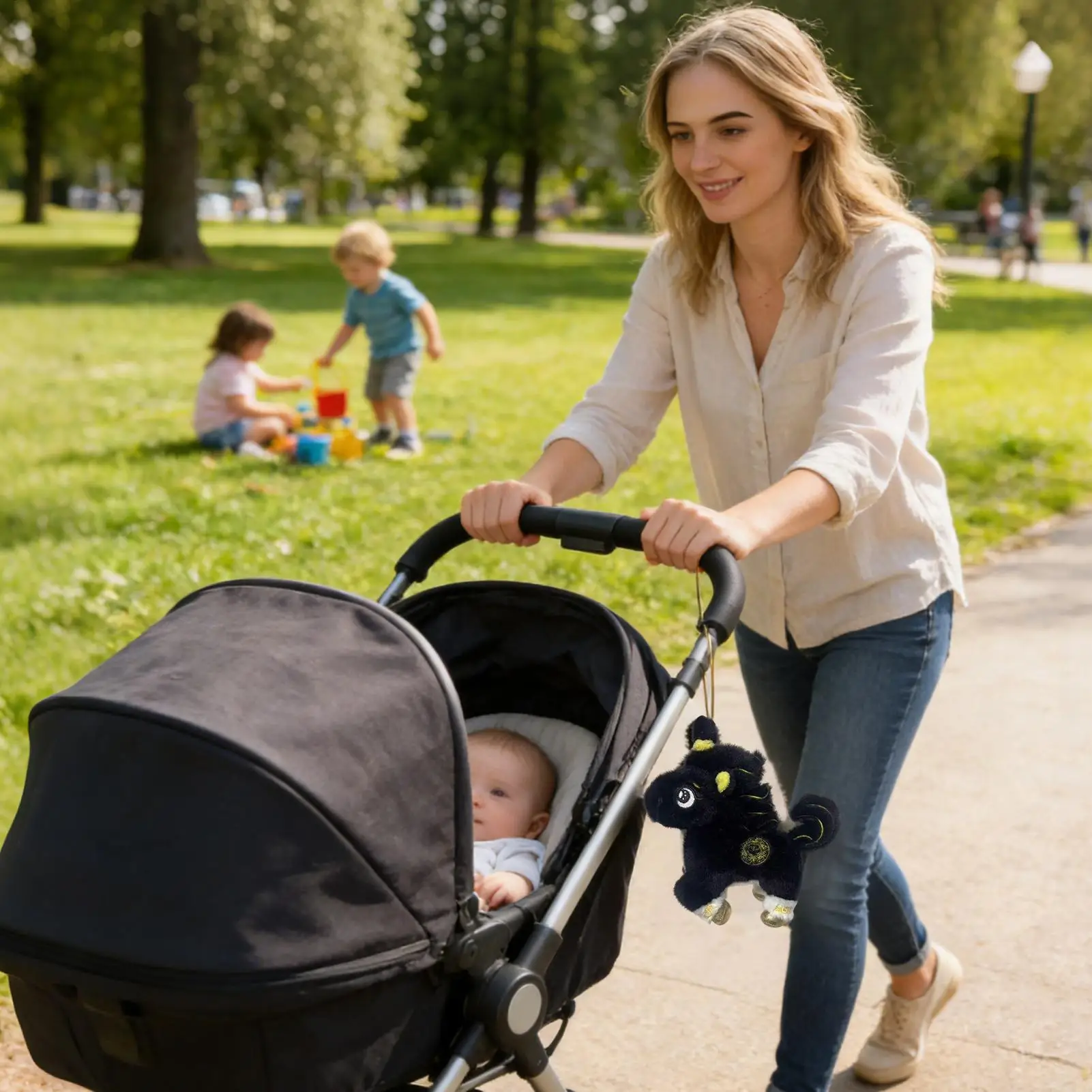 

Horse Stuffed Animal Chinese Mascot Key Ring Charm Auspicious Stuffed Animal Keychain For Handbag Purse Tote Spring Festival