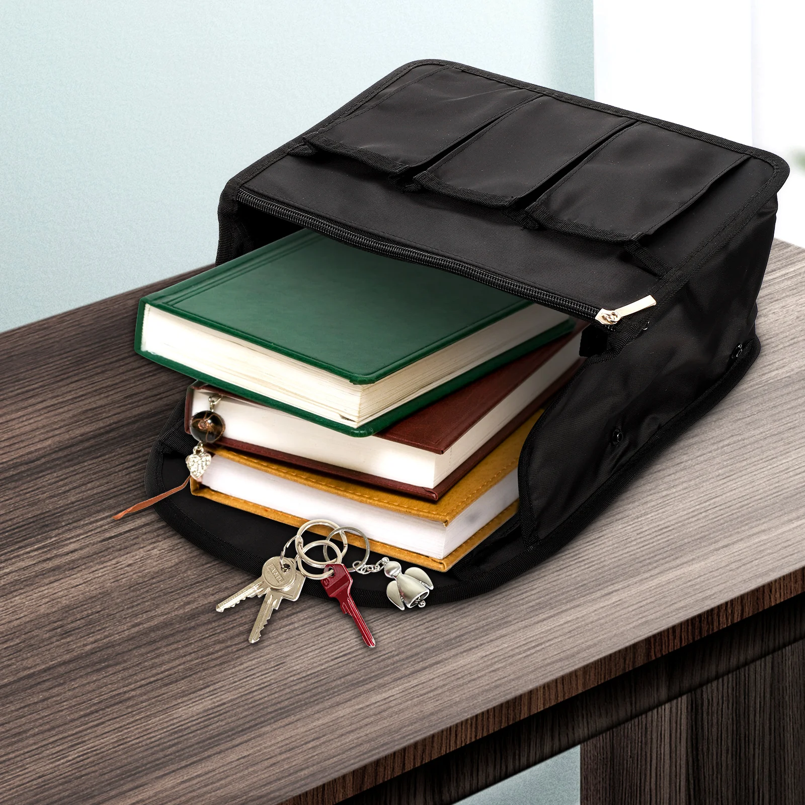 

Portable Divider Foldable Nylon Inner Multiple Pockets Lightweight Storage Bag Cosmetics Keys Wallet Durable Backpack Liner