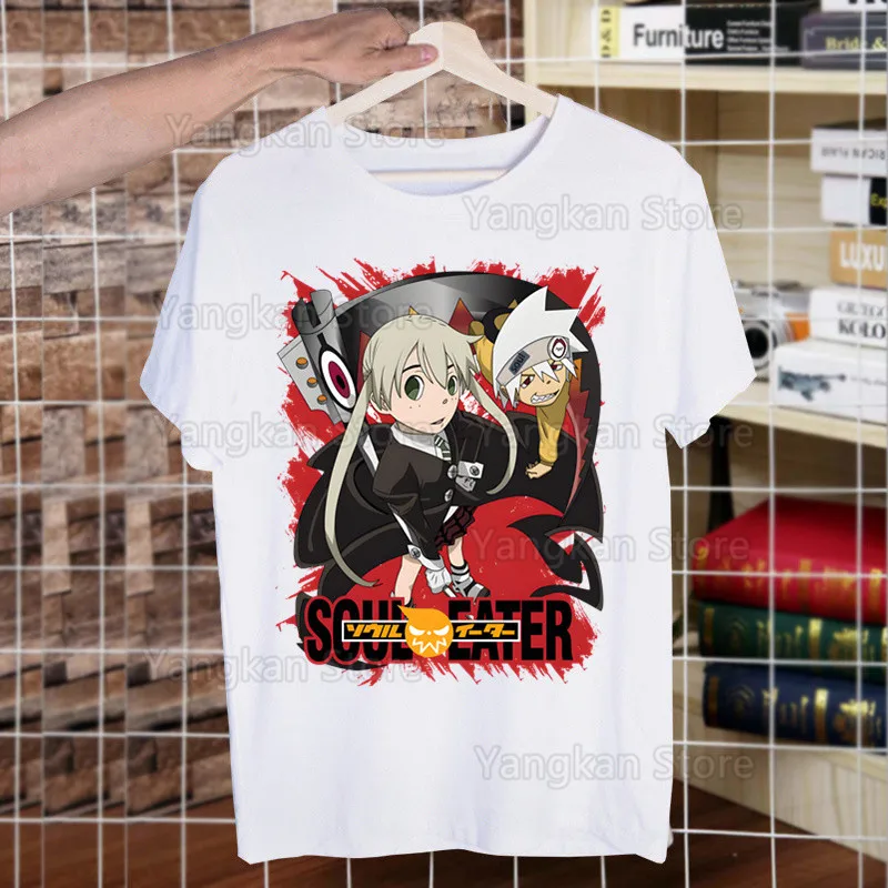 Soul Eater Anime Manga Ohkubo Shinigami Funny T Shirt Men New Casual Short Sleeve Tshirt Homme Manga Unisex T-shirt Tees