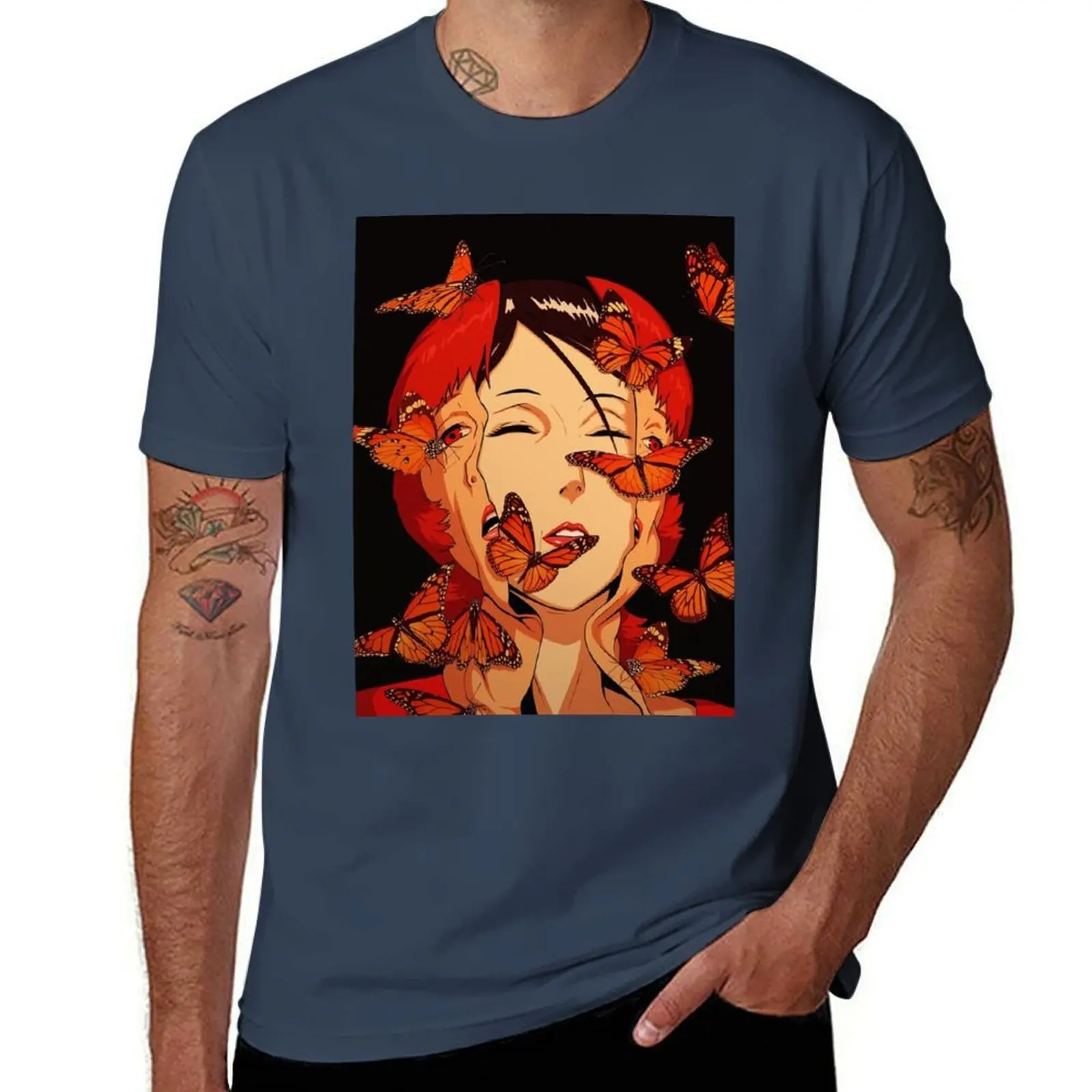 

Butterfly Paprika T-Shirt Fashion Letter Print T-Shirt
