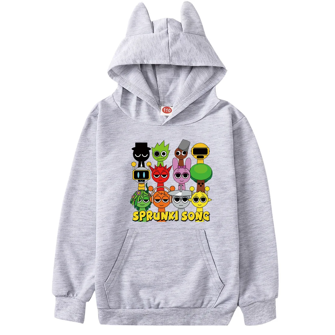 Sprunki Hoodie Kids Game Incredibox Clothes Baby Girls Cartoon Hooded Sweatshirt Teen Boys Spring Fall Sweater Children Clothing