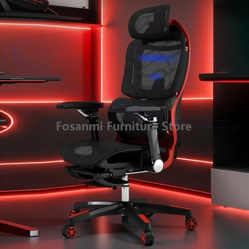 เก้าอี้คอมพิวเตอร์สําหรับเล่นเกมที่มีสไตล์พร้อมที่นั่งปรับความลึกตาข่ายระบายอากาศเก้าอี้สํานักงานตามหลักสรีรศาสตร์ Home Gamer เก้าอี้ผู้เอนกายแบบหมุนได้