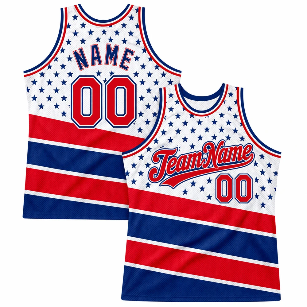 Vintage American Flag Basketball Jersey Custom Name Number Team Name for Men 3D Print Stars and Stripes Sleeveless Vest