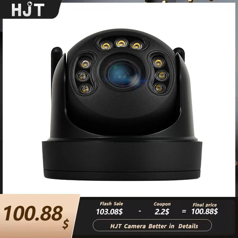 

HJT 4K 8MP WIFI Camera 5MP 4G SIM Security IP Camera WiFi PTZ Dome 5X Zoom Two Way Audio Human tracking IR&Color Night Version
