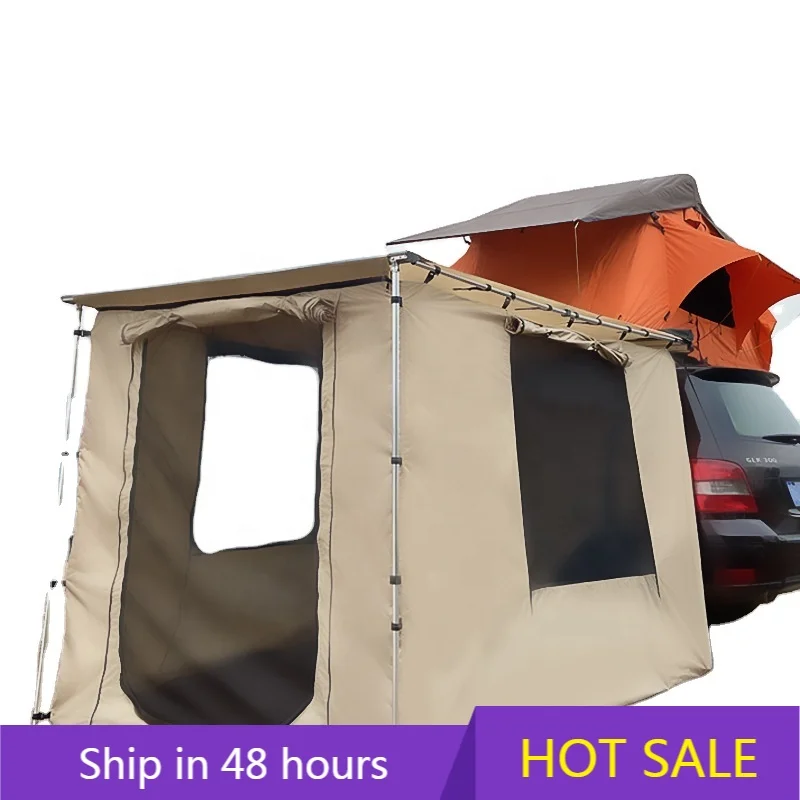 

POWER LEAP4X4 Offroad Car Camping Awning & Tent Cover 150x250cm 2000-3000mm Waterproof Aluminum Poles Foldable for 3-4 People