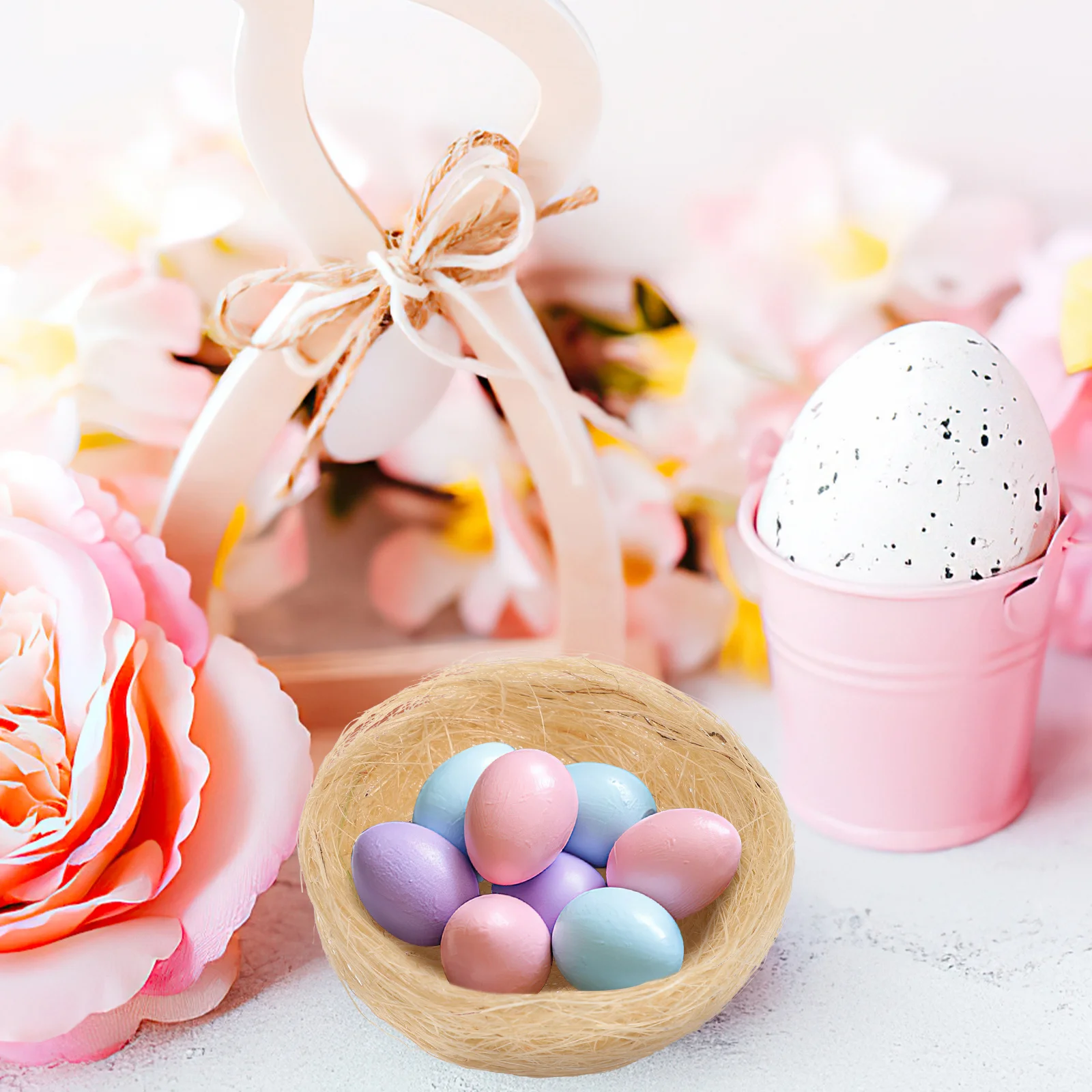 

10Pcs Artificial Bird Nest Rustic Simulation Decoration for Garden Party Easter Wedding Photo Prop Craft Supplies