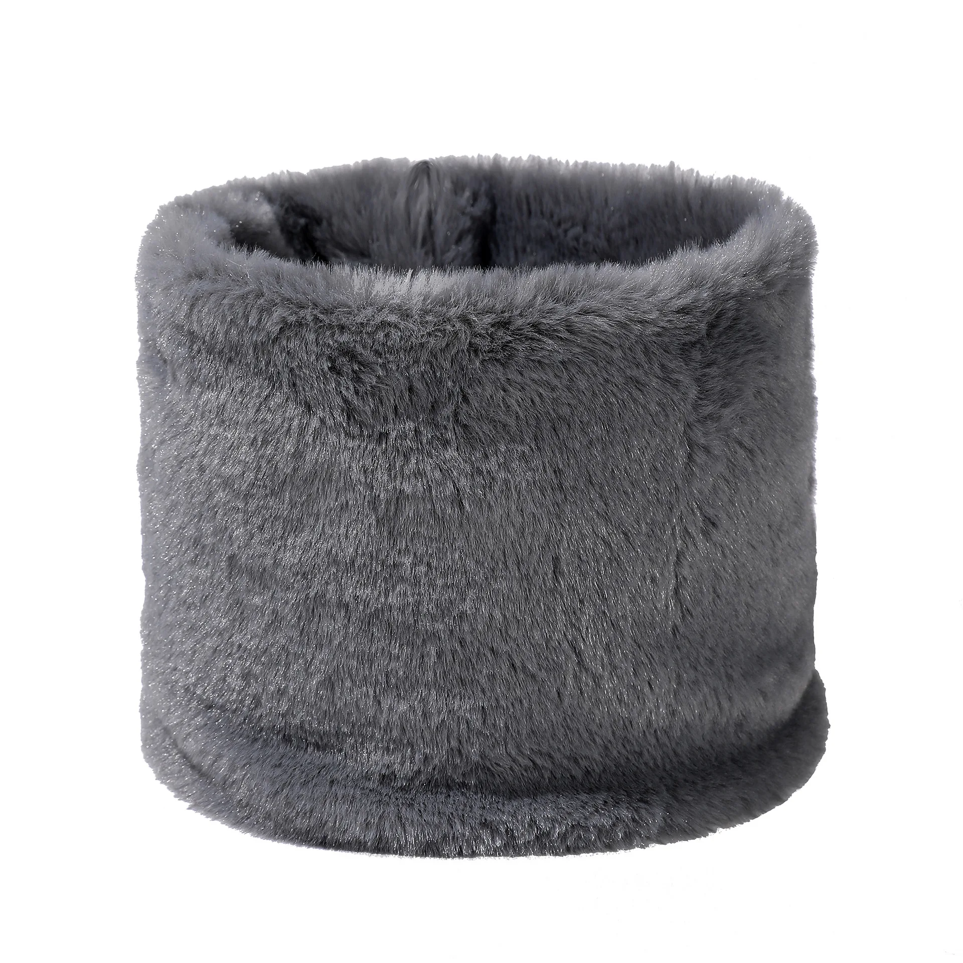 

Thickened Fleece Neck Warmer Unisex Autumn Winter Solid Color Single Loop Turtleneck Scarf Outdoor Cold Protection Ear Warmer