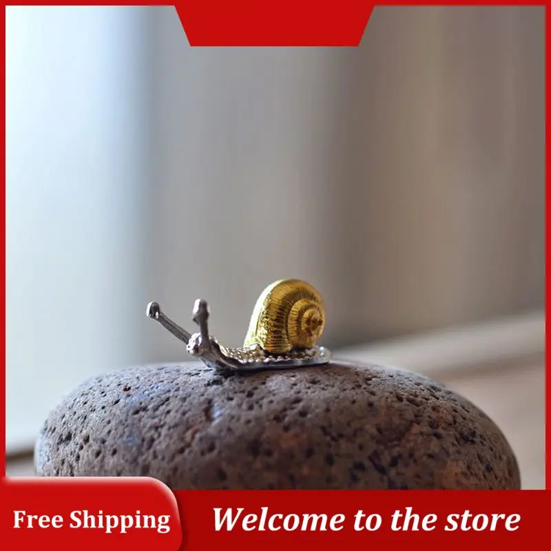 Creative Alloy Snail Small Ornaments Small Turtle Cute Vivid Little Animal Home Decoration Bonsai With Incense Crafts Figurines