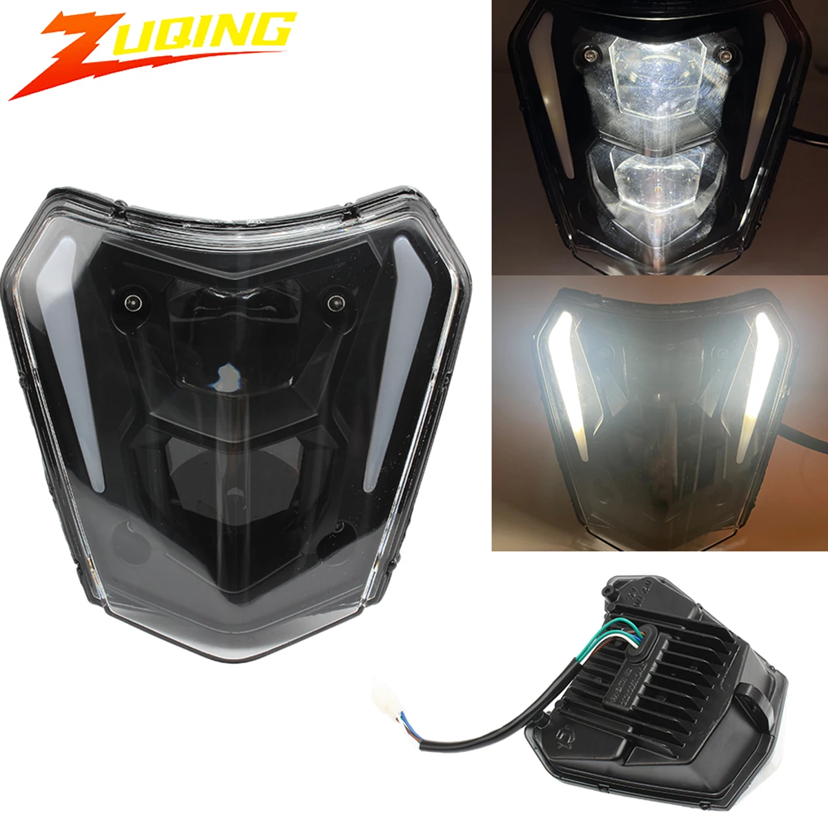 

Motorcycle LED Projector Wick For KTM EXC SX XC W 2022-2024 Dirt Bike Headlight 2nd Gen H4 Bright Headlamp Motocross Accessories