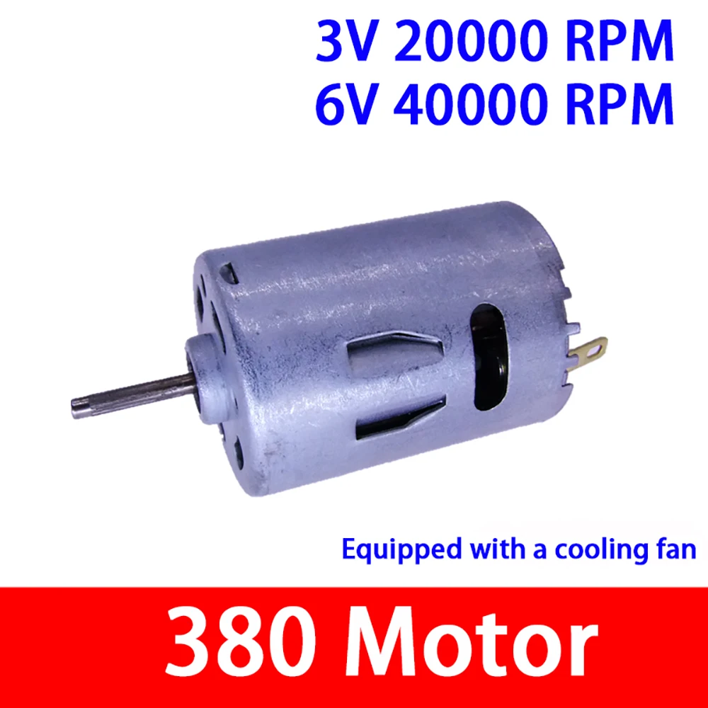 380 Ultra High Speed Motor P2 Strong Magnetic Motor 3V(20000)RPM 6V(40000)RPMRotary Ship Model Blower Electric Tool