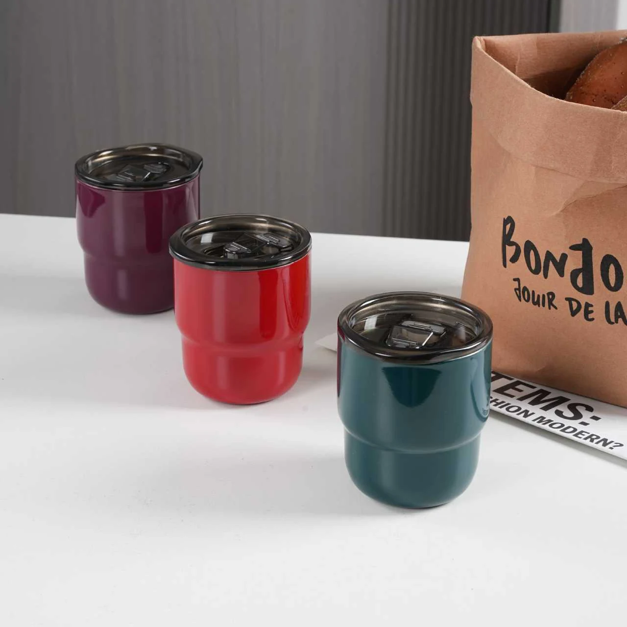304 Stainless Steel Vacuum Tumbler, Portable Travel Mug for Hot & Cold Beverages - 255ml Travel, Coffee, Party Cup in 16 Colors