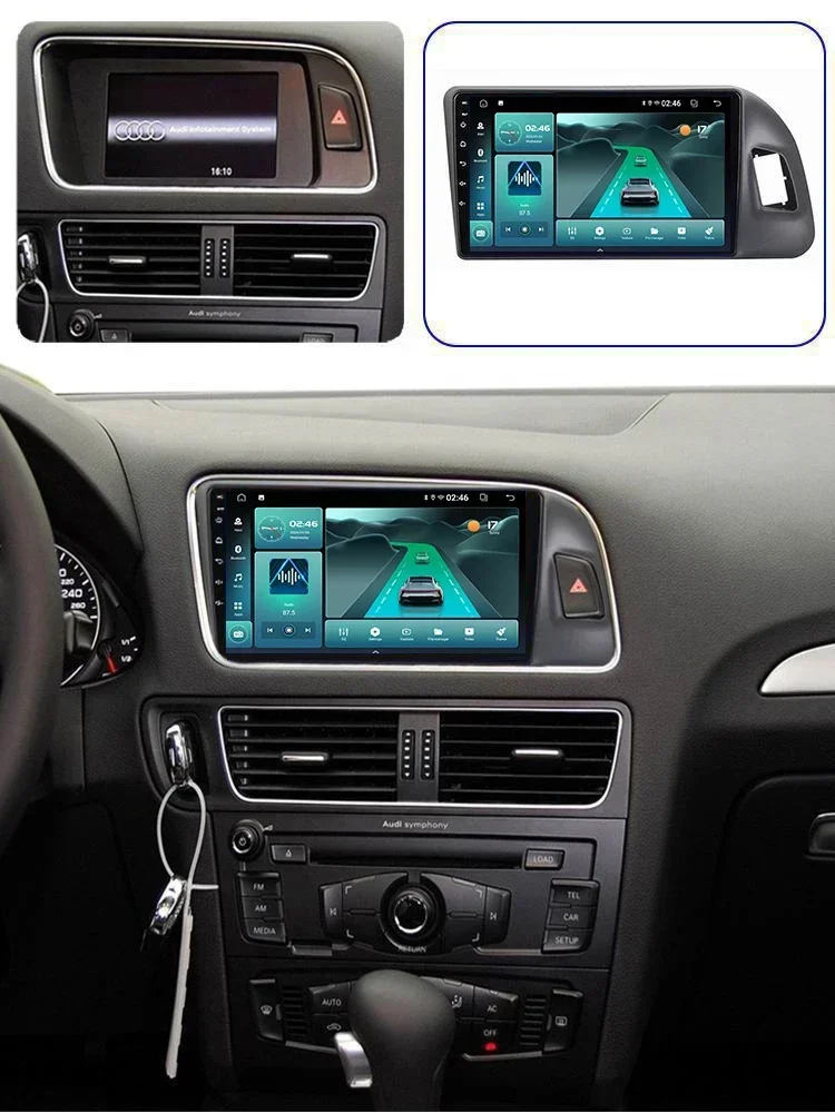 

New 5G WIFI 6 Wireless Chip Car Radio Player For Q5 10-18 Dvd GPS Navigation BT5.4 Android Auto Wireless Carplay