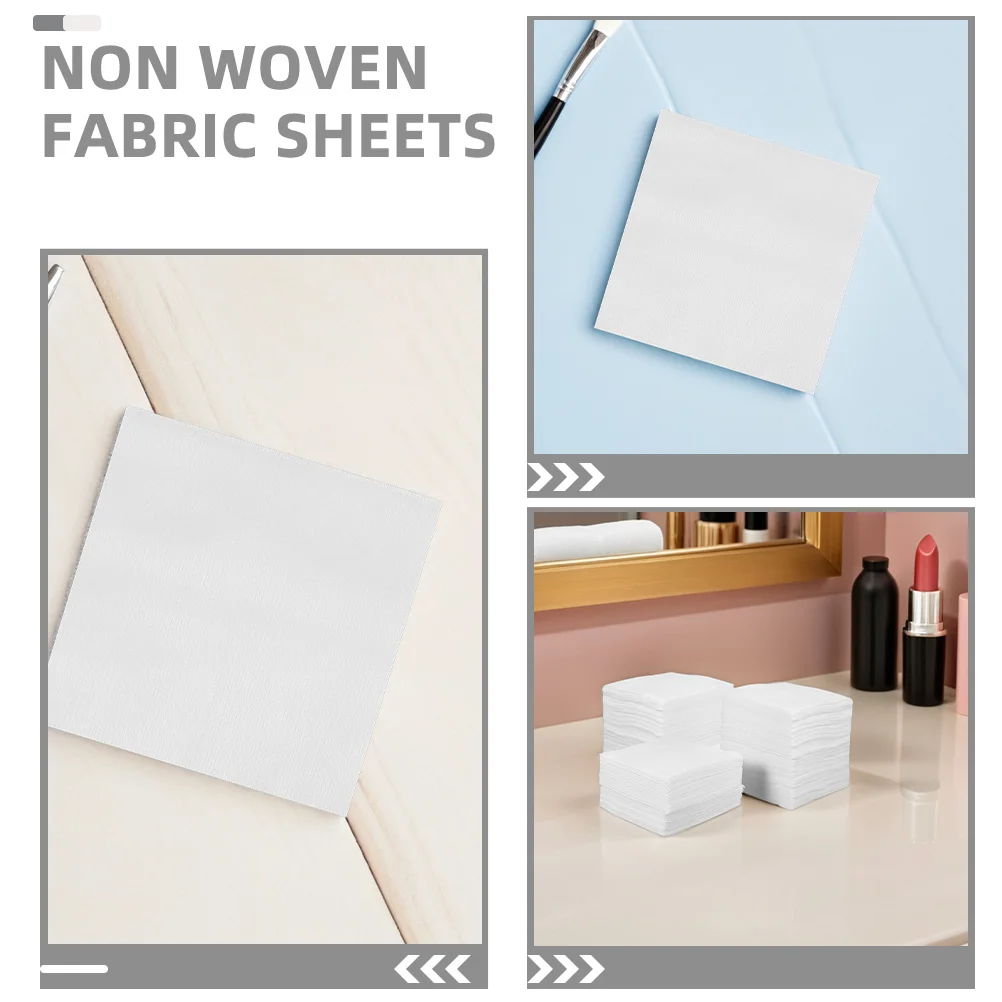 700Pcs Non Woven Fabric Makeup Remover Pads Soft Lintfree Facial Cleansing Squares 10x10cm Disposable Eye Lip Makeup Wipes
