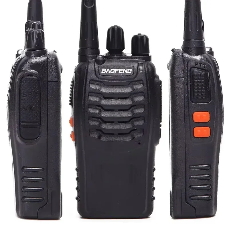 Baofeng 888s 2pcs Long Range Walkie Talkie UHF 400-470MHZ Two Way ham Radios Transceiver USB for Hunting