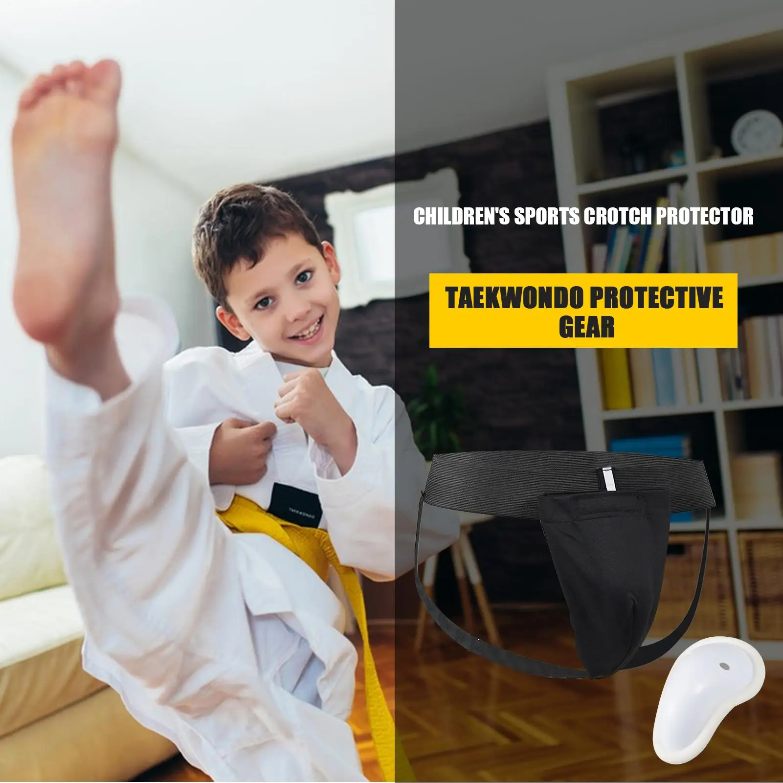 

Groin Protector Shock Absorbent Groin Protector Breathable Shock-Absorbing Guard For Grappling Men Fighting Boys Training