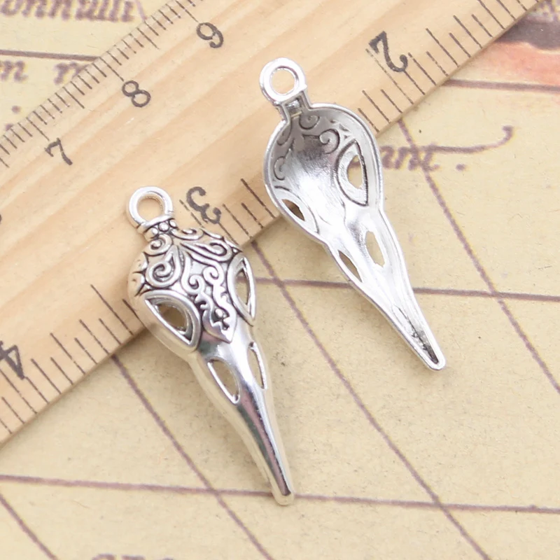 10pcs Charms Skull Beak Skeleton Bird 35x13mm Tibetan Silver Color Pendants Antique Jewelry Making DIY Handmade Craft