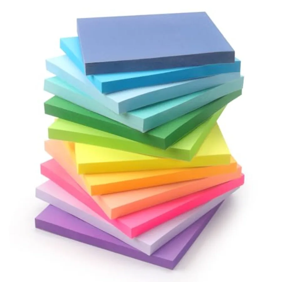 

12 Pack Sticky Notes 3x3 Inch, Strong Sticky Self-Adhesive Notepads, 50 Sheets/Pad, 12 Multicolor for Office, School, and Home