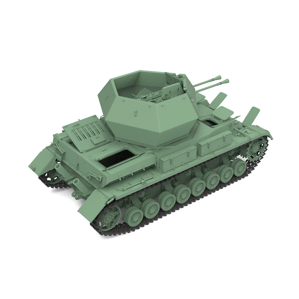 SSMODEL SS72805 1/72 25mm Kit Modelo Militar Alemão Flakpanzer IV Ostwind II SPAA Miniatura Estática