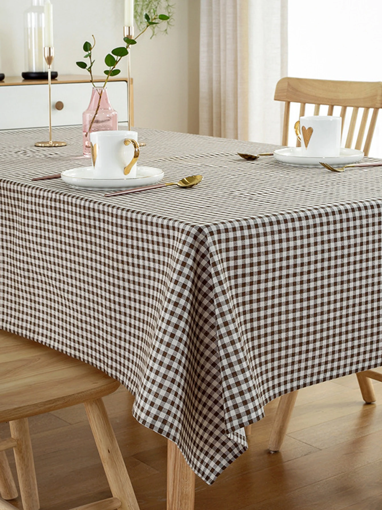 1 Stück Valentinstag-Karo-Tischdecke, Restaurant-Küchen-Picknick-Hochzeits-Party-Dekorations-Tischdecke – Detail 4