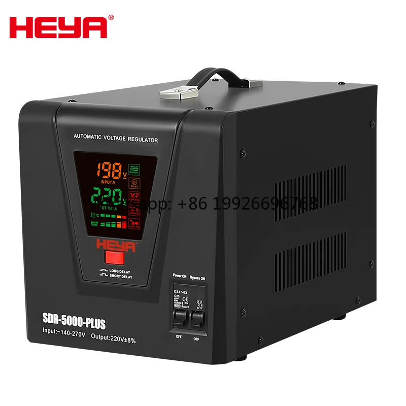 

HEYA 5000VA AVR 220V AC Color LED Display Rgulateur De Tension AC Automatic Regulators Stabilizers for SDR 50HZ 60HZ