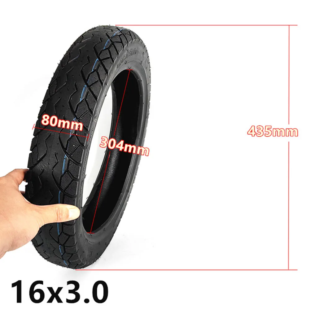 16 Inch Electric Bicycle Tyre 16x3.0 436*80mm Tubeless Tire For Electric Bike Cycling Road Bike Accessory And Tube