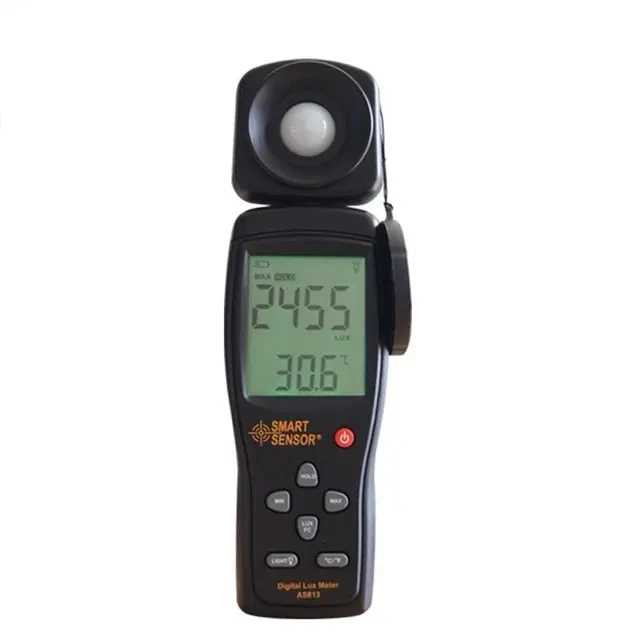 

AS813 Smart Light Meter Photometer 1~100.000lux Digital Lumen Sensor Meter Portable Lux Meter