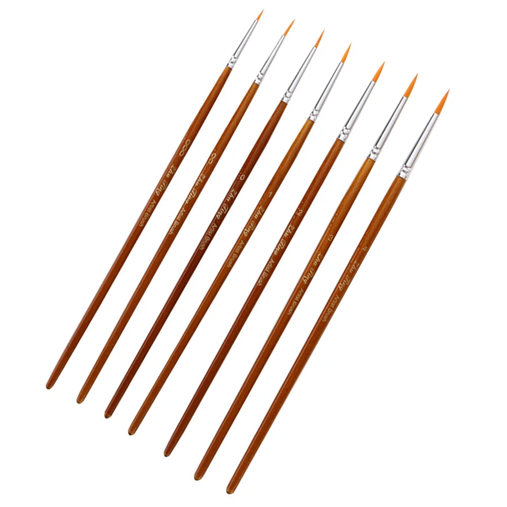 

7 Pcs Paint Professional Manicure Kit Line Drawing Pen Fine Detailing Paintbrush Miniature Bamboo