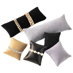 Black Velvet Linen Bracelet Watch Cushion Pillow Holder for Bangles Accessories Jewelry Display Small Business Boutique Selling