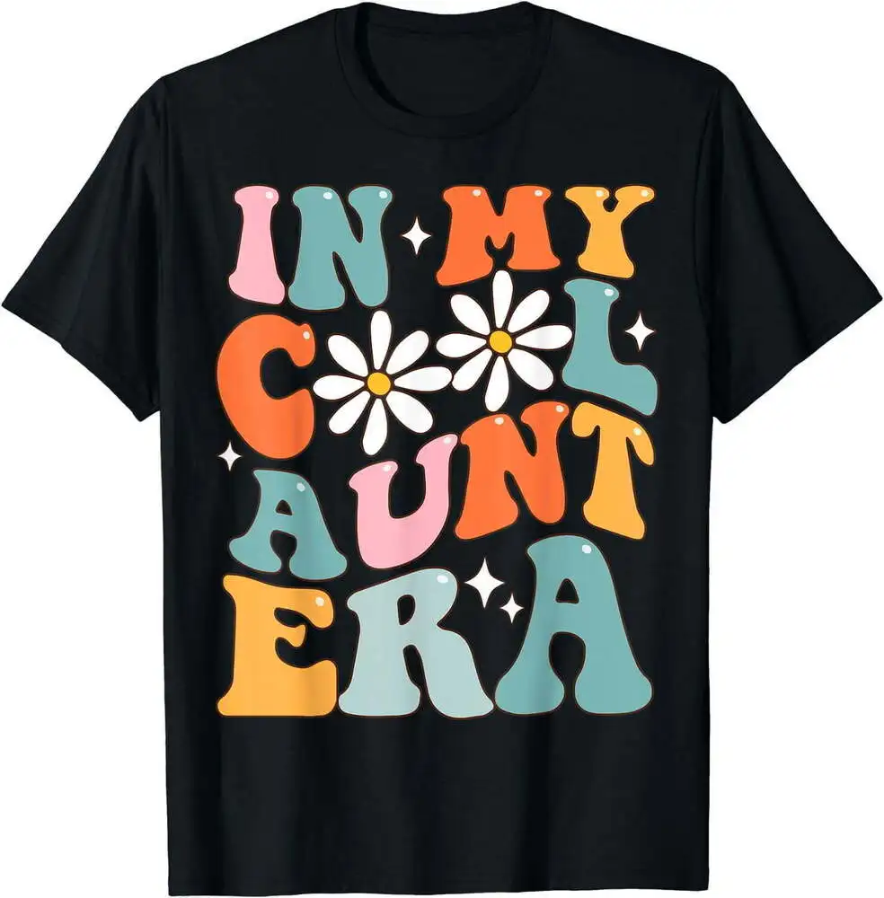 In My Cool Aunt Era Smile Mother's Day Cool Gifts For Auntie T-Shirt Anime Graphic T-shirts Y2K Tops New Arrival Unisex Summer