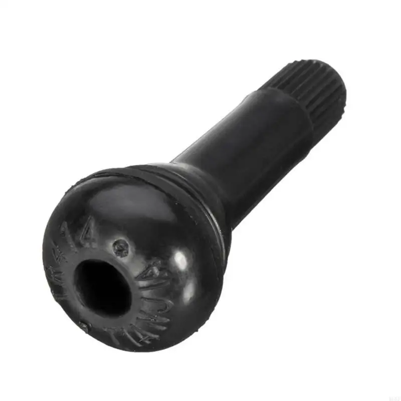 W8KF Universal TR413 Car Wheel Tyre Tubeless Tire Valves Black Rubber Stems Dust Caps Tires Parts Valves Caps