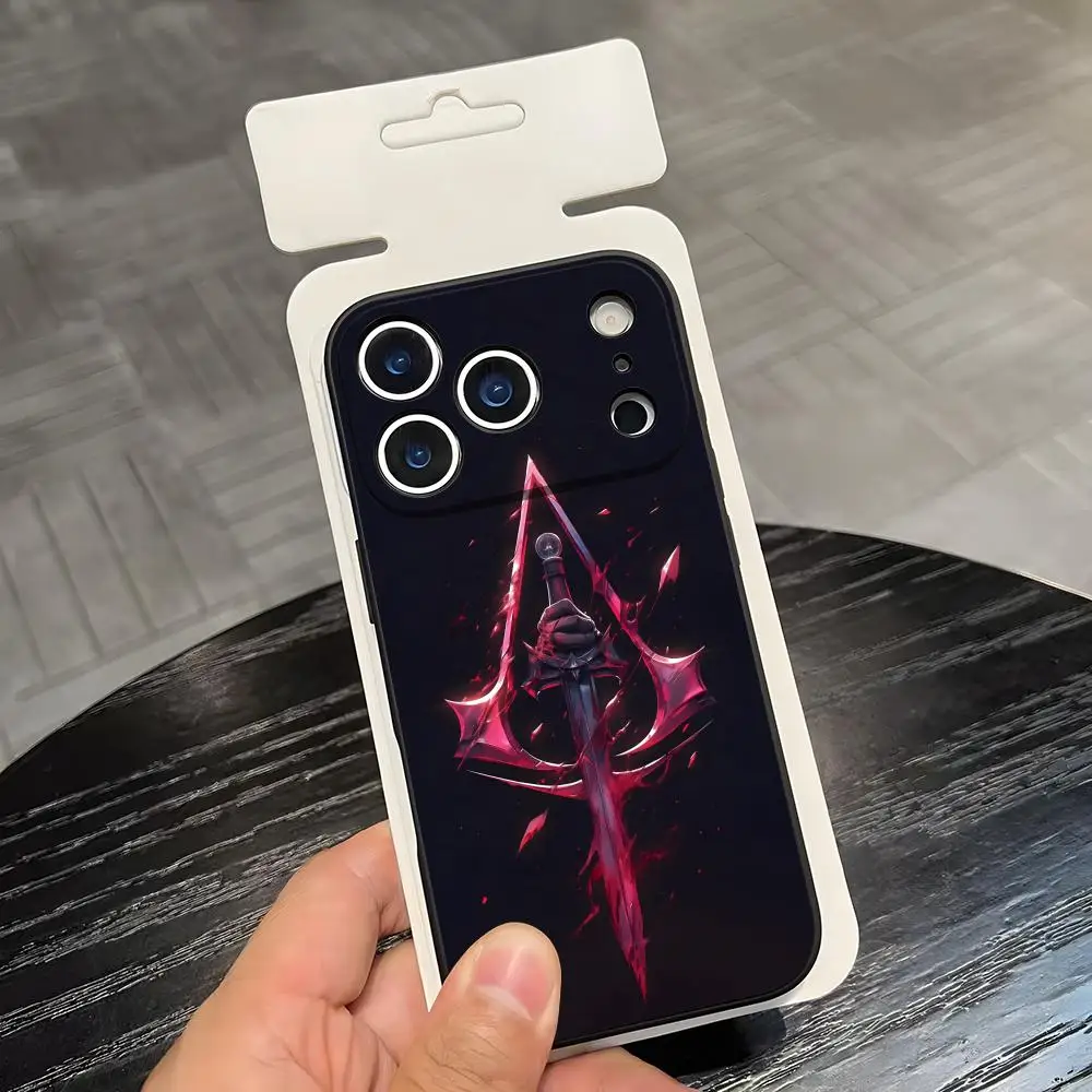 حافظة هاتف Assassin S Creed لهاتف آيفون 17 Air 16 E Pro Max 15 14 13 Mini 12 Pro 11 Max Plus غلاف ناعم أسود #6