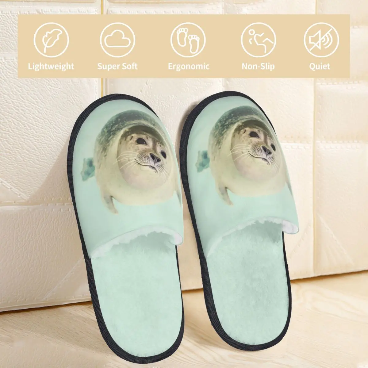 Seal Face Slipper For Women Men Fluffy Winter Warm Slippers Indoor Slippers