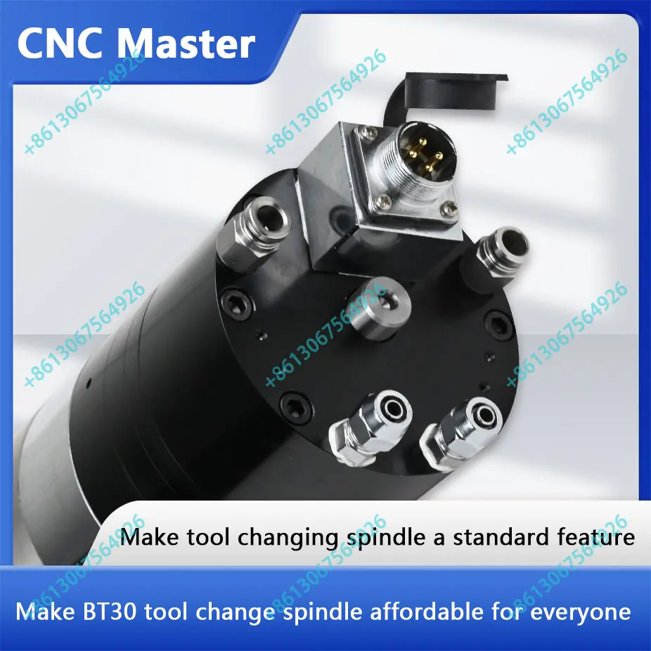 3.2Kw BT30 engraving machine spindle tool change pneumatic high speed steel ball bearing finishing CNC high power high torque