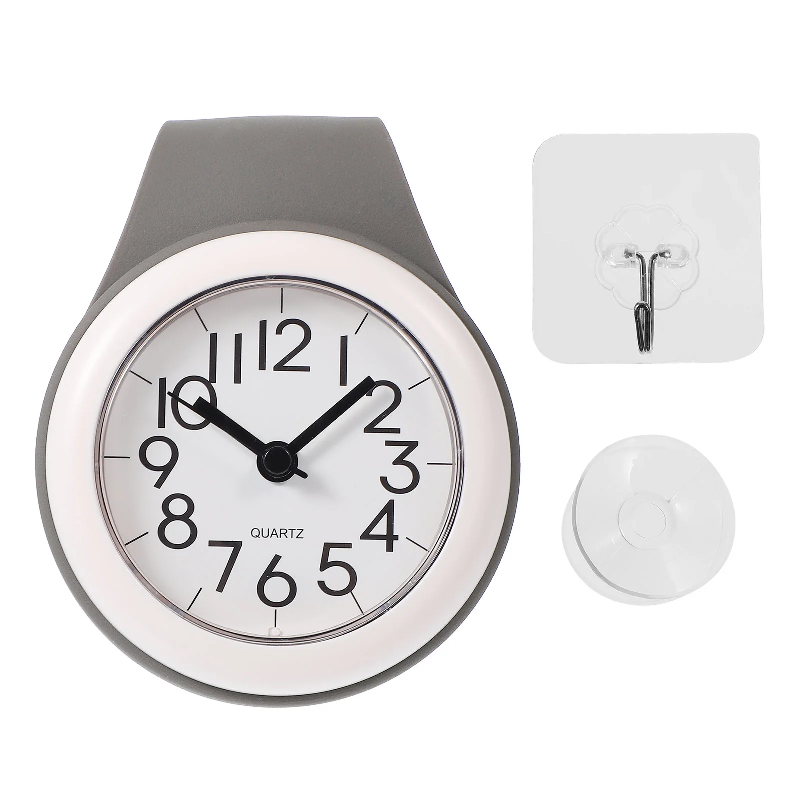 

Bathroom Suction Cup Wall Clock Waterproof Shower Digital Timer for with Hanging Hole