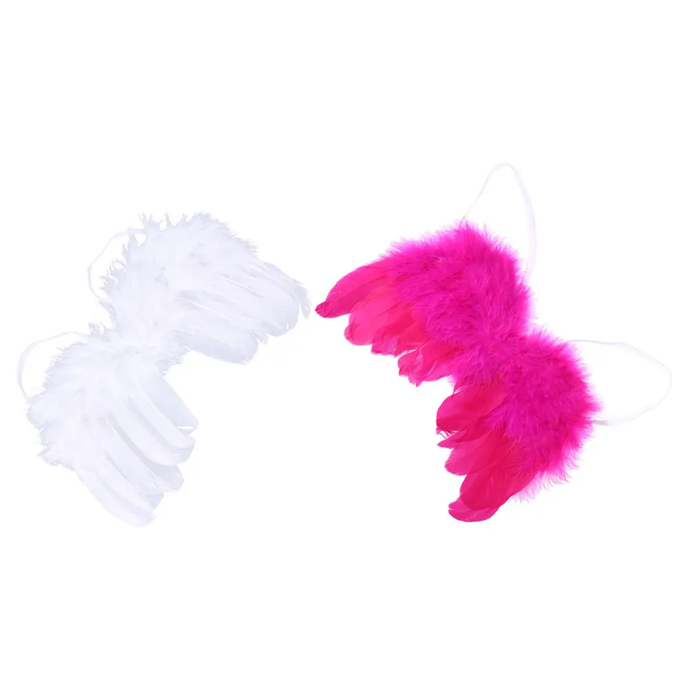 

2Pcs Angel Wings Soft Lightweight Baby Photo Prop Newborn Photoshoot Cosplay Costume Small Angel Plumage Wings