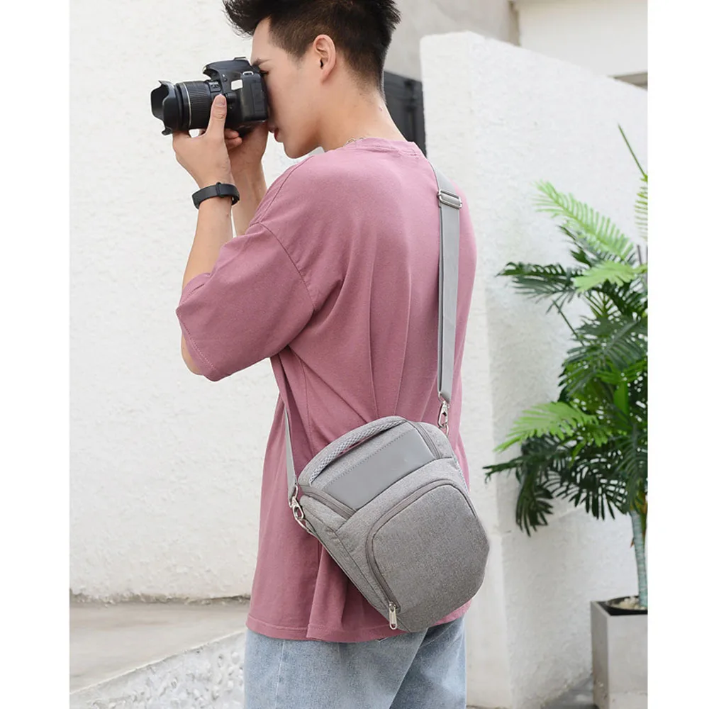 Fashion Shoulder Waterproof Bag DSLR Camera Bag Shoulder Crossbody Case Compatible for Canon Nikon Pentax Olympus