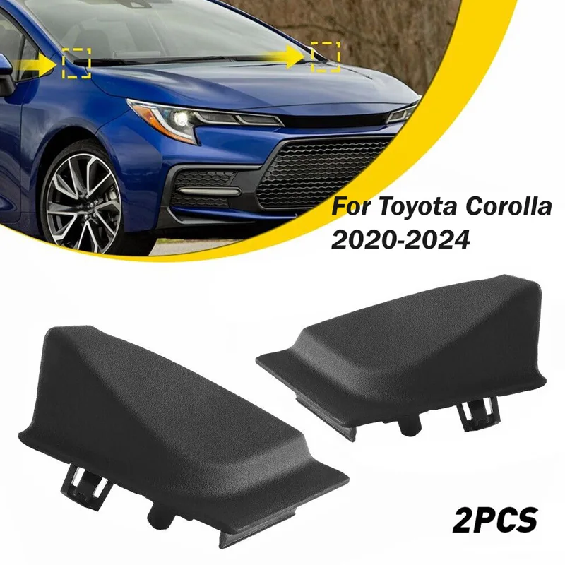 Car Front Windshield Wiper Side Cowl Extension Trim Cover For Toyota Corolla 2020 2021 2022 2023 2024 55753-02250, 55754-02260