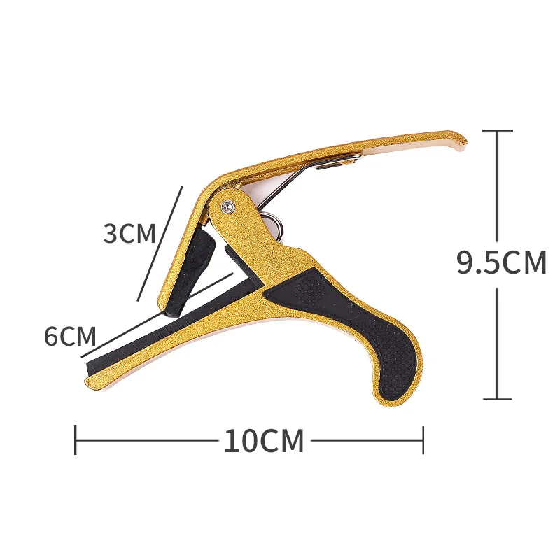 Cejilla de guitarra de metal para guitarra eléctrica acústica con almohadilla de silicona Clip de aluminio de una sola mano