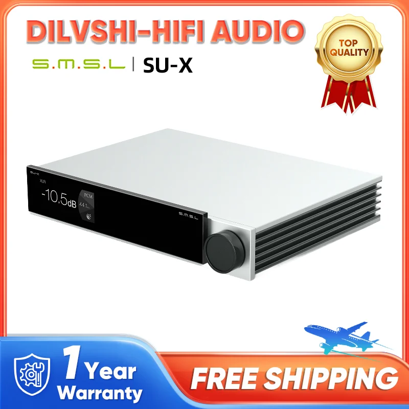 

SMSL SU-X Hi-Res MQA ЦАП с двумя чипами ES9039MSPRO I2S USB-аудиодекодер MQA-CD DSD512 768 кГц Bluetooth5.1 LDAC с дистанционным управлением