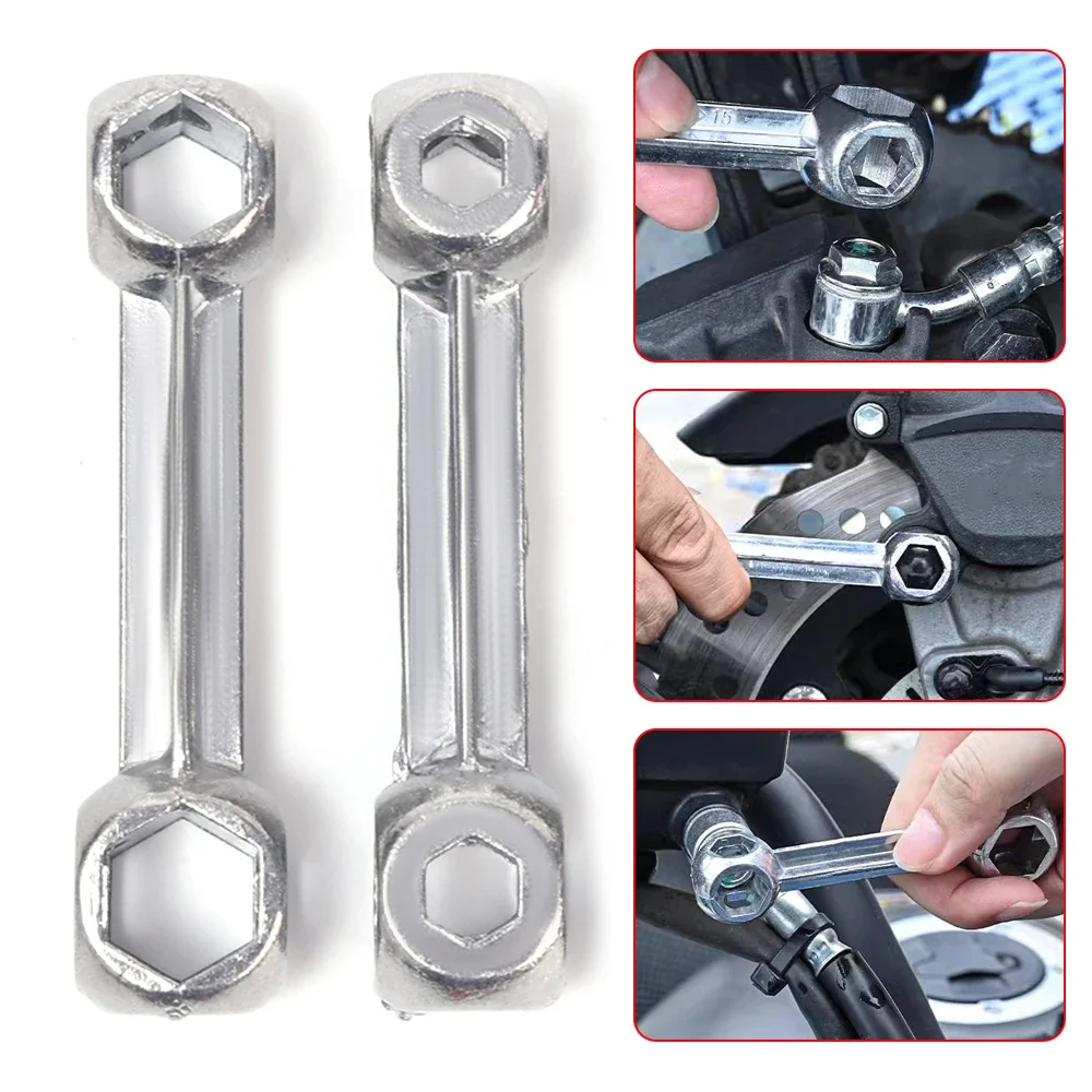 

10 in 1 Hexagon Bone Wrench Portable Bicycle Repair Tool Bone Type Wrench Cycling Multi Repairing Tool 6-15mm with 10 Hex Holes