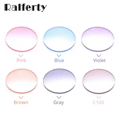 Ralferty MR-7 MR-8 Extra Tough Optical Lenses Anti Blue Light Myopia Diopter Thin HMC Color Gradient Prescription Glasses Lenses