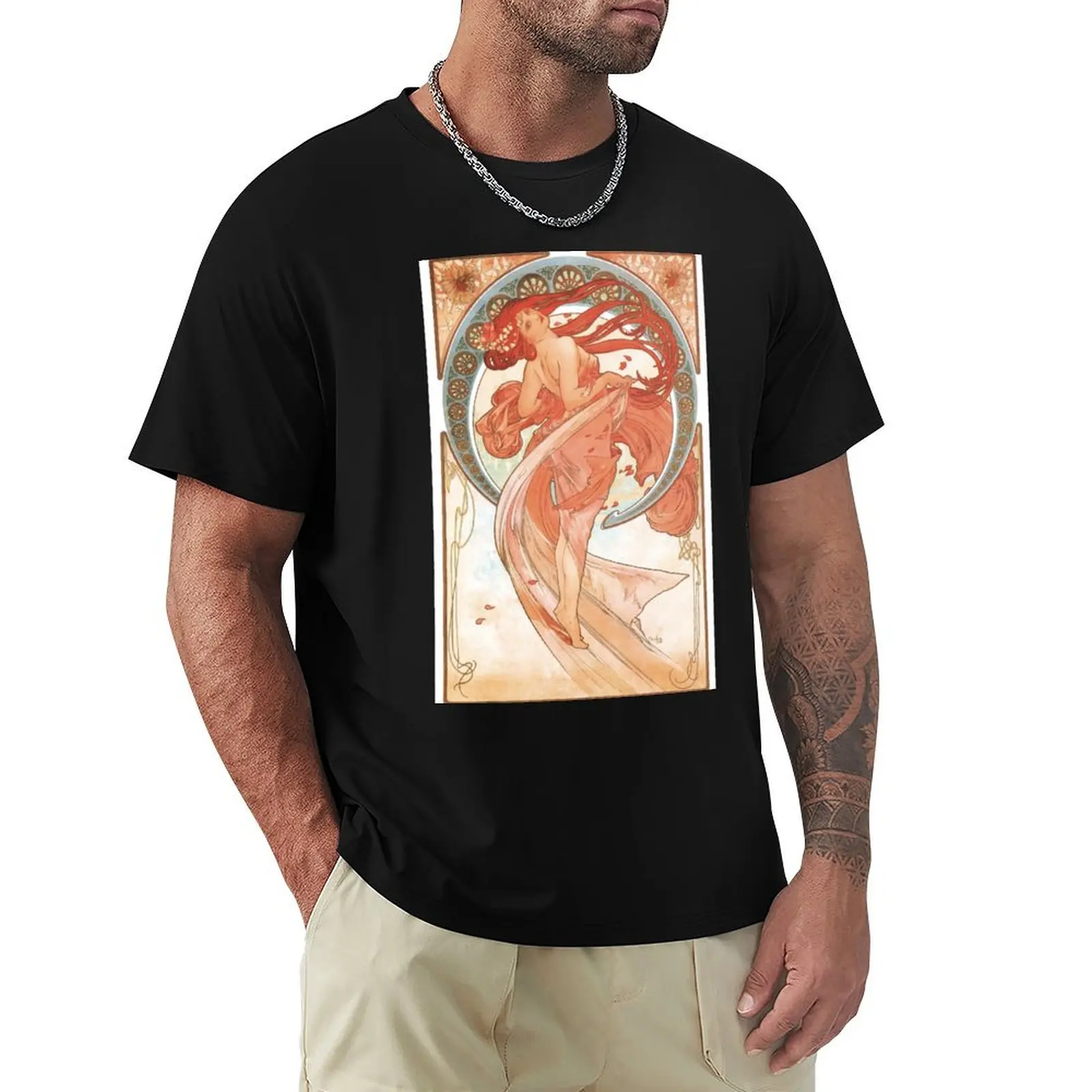 Alphonse Mucha - The Dance / 1898 T-Shirt oversizeds plus sizes plus size tops sweat shirts, men