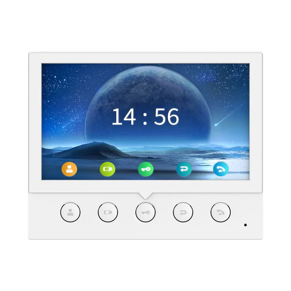 i53W SIP Indoor Station Door Intercom Security Monitor Wall Mount Desktop Installation 7 Inch VoIP Display Touch Screen