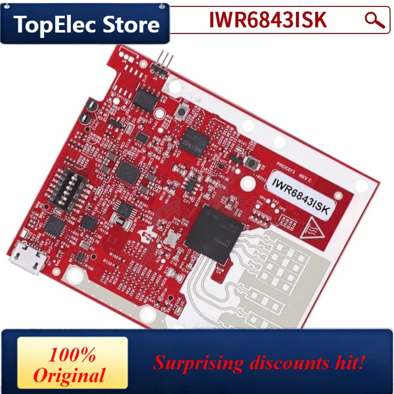 TopElec IWR6843ISK IWR6843 Smart Millimeter Wave Sensor with Standard Antenna Plug-in Module High-Precision for Consumer Electro