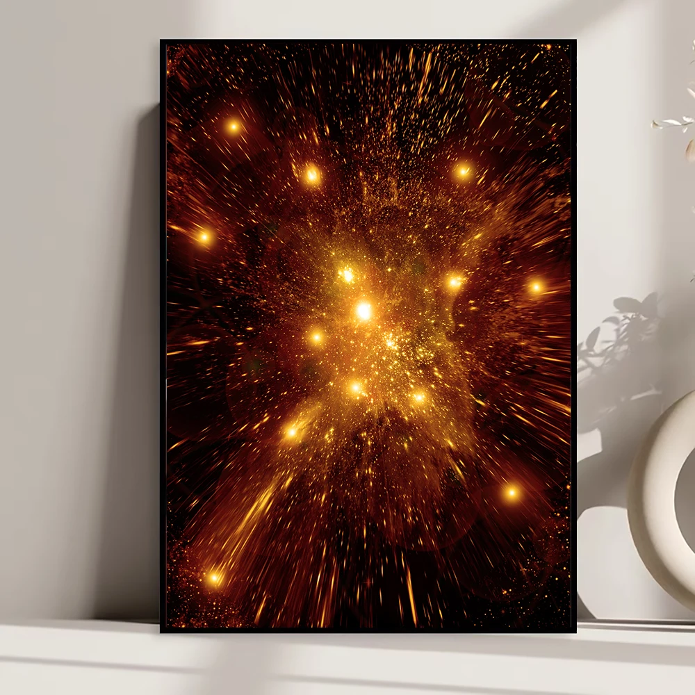 02 Human Exploration Universe Starry Sky Magical Scene HD Image (7) Fashion Home Wall Art Silk Cloth Poster Indoor Decor Gift