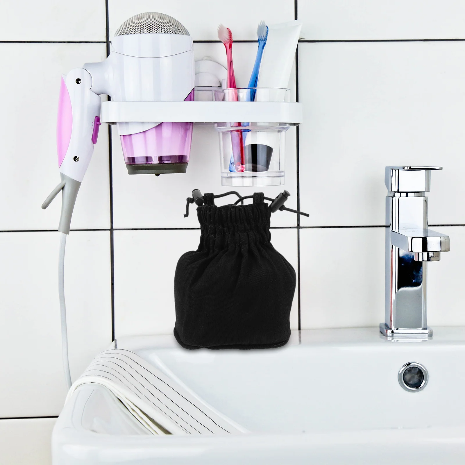 

Hairdryer Styling Hood Bag Blower Universal Diffuser Cover Canvas Drying Wet Dry Use Portable Storage Travel Hair Dryer Socks